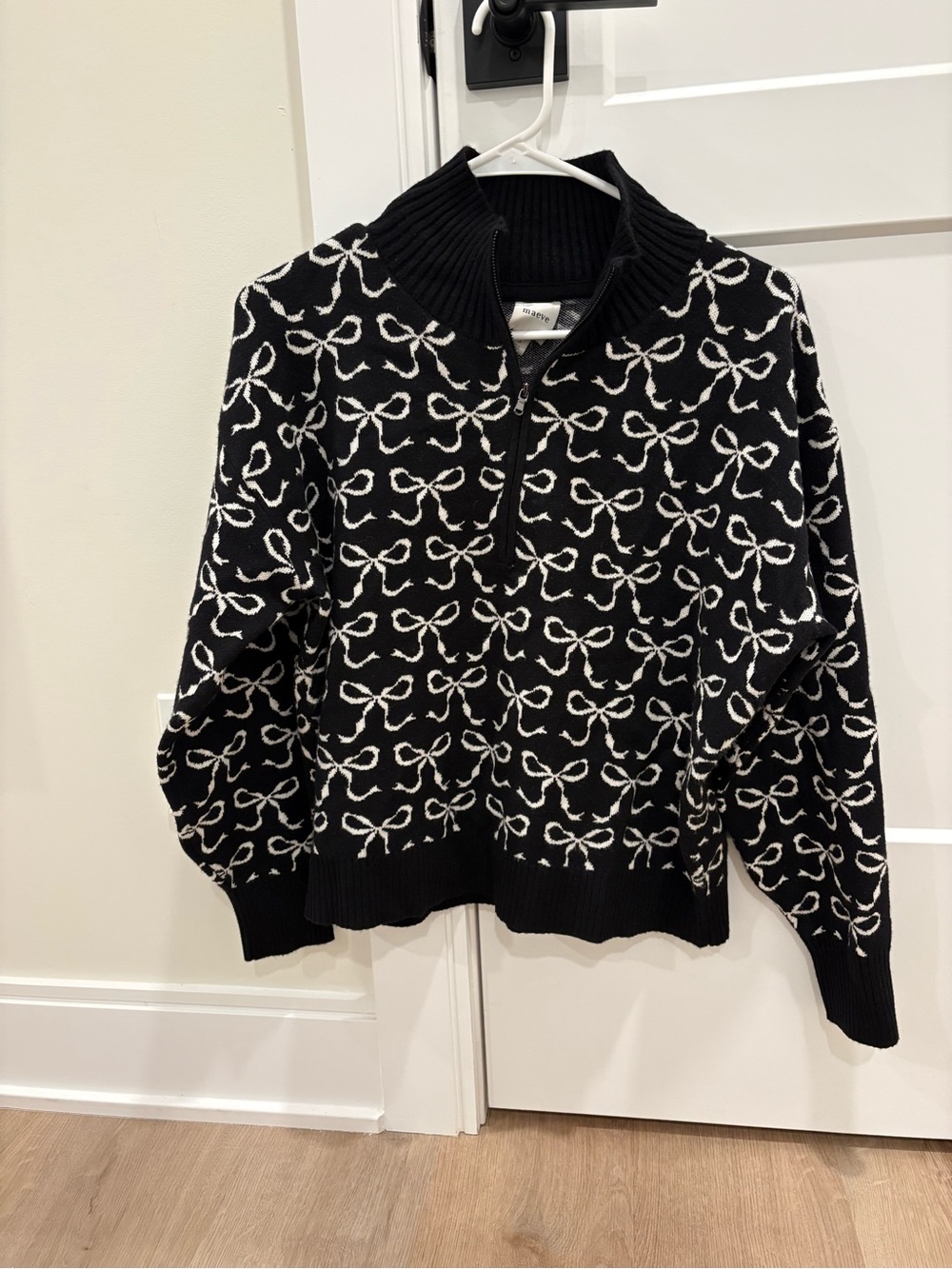 Maeve by Anthropologie Montana Mock Neck Half Zip Sweater Size XS